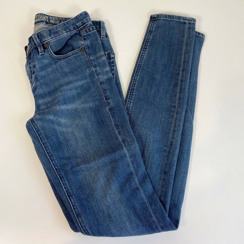 Madewell Ankle Skinny Jeans Womens Size 24 Blue Low Rise Stretch Denim Y2K